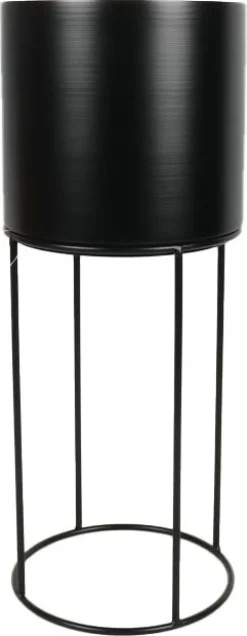Intratuin bloempot op standaard Zeel zwart D 23 H 71 cm