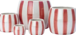 Intratuin bloempot op voet Adora wit / donker roze D 12 H 10 cm