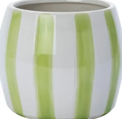 Intratuin bloempot op voet Adora wit / groen D 12 H 10 cm