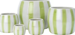 Intratuin bloempot op voet Adora wit / groen D 16 H 13 cm