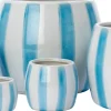 Intratuin bloempot op voet Adora wit / blauw D 16 H 13 cm