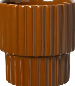 Intratuin bloempot op voet Aira bruin D 21,2 H 21,3 cm