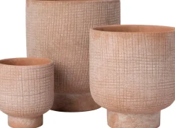 Intratuin bloempot op voet Badal terracotta D 15 H 17 cm