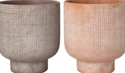 Intratuin bloempot op voet Badal bruin D 18 H 20 cm
