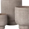 Intratuin bloempot op voet Badal bruin D 15 H 17 cm