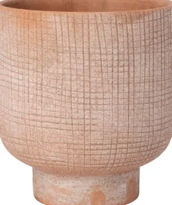 Intratuin bloempot op voet Badal terracotta D 10 H 11 cm