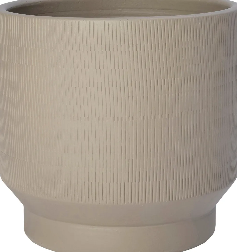Intratuin bloempot op voet Como beige D 29 H 26 cm