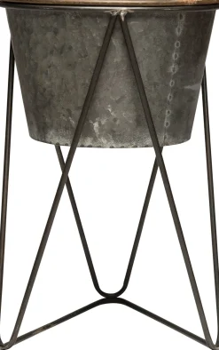 Intratuin bloempot op voet grijs D 32 H 50 cm