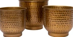 Intratuin bloempot op voet Ishara brons D 21 H 20 cm