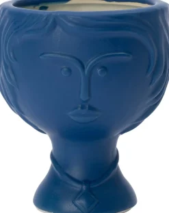 Intratuin bloempot op voet Norell blauw D 10,5 H 12 cm