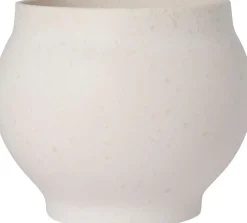Intratuin bloempot op voet Stone wit D 12,5 H 14 cm