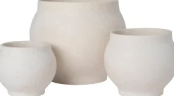 Intratuin bloempot op voet Stone wit D 15 H 17,5 cm