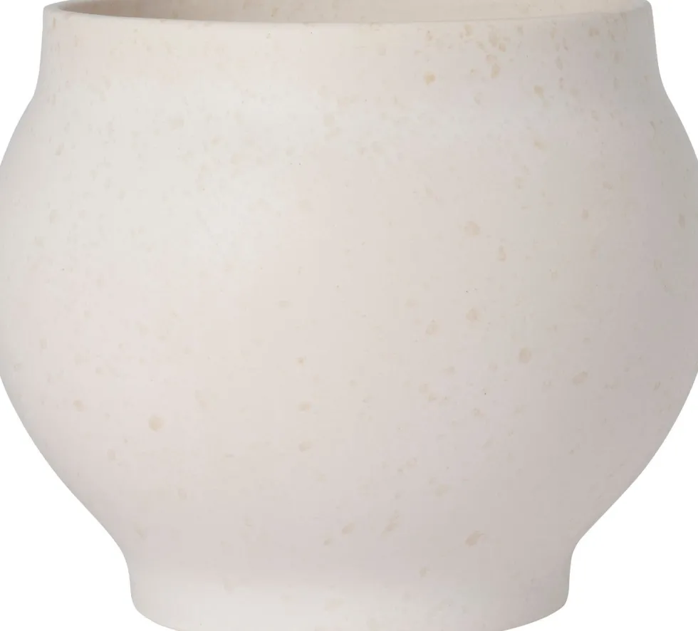 Intratuin bloempot op voet Stone wit D 15 H 17,5 cm
