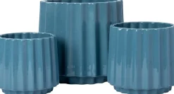 Intratuin bloempot op voet Stijn blauw D 15 H 14 cm