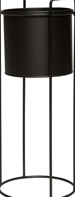 Intratuin bloempot op voet zwart D 19 H 50 cm