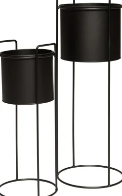 Intratuin bloempot op voet zwart D 19 H 50 cm