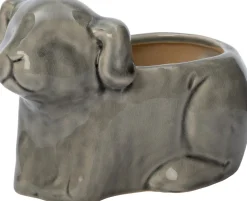 Intratuin bloempot Puppy grijs 16 x 11 x 10,5 cm
