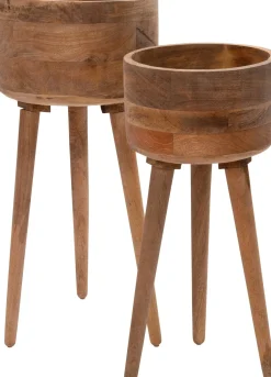 Intratuin bloempot Raaf naturel D 30 H 60 cm
