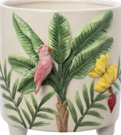 Intratuin bloempot Raval crème 19 x 16,8 x 18 cm