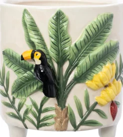 Intratuin bloempot Raval crème 15,3 x 13,4 x 14,2 cm