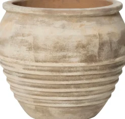 Intratuin bloempot Ribbel beige D 55 H 48 cm