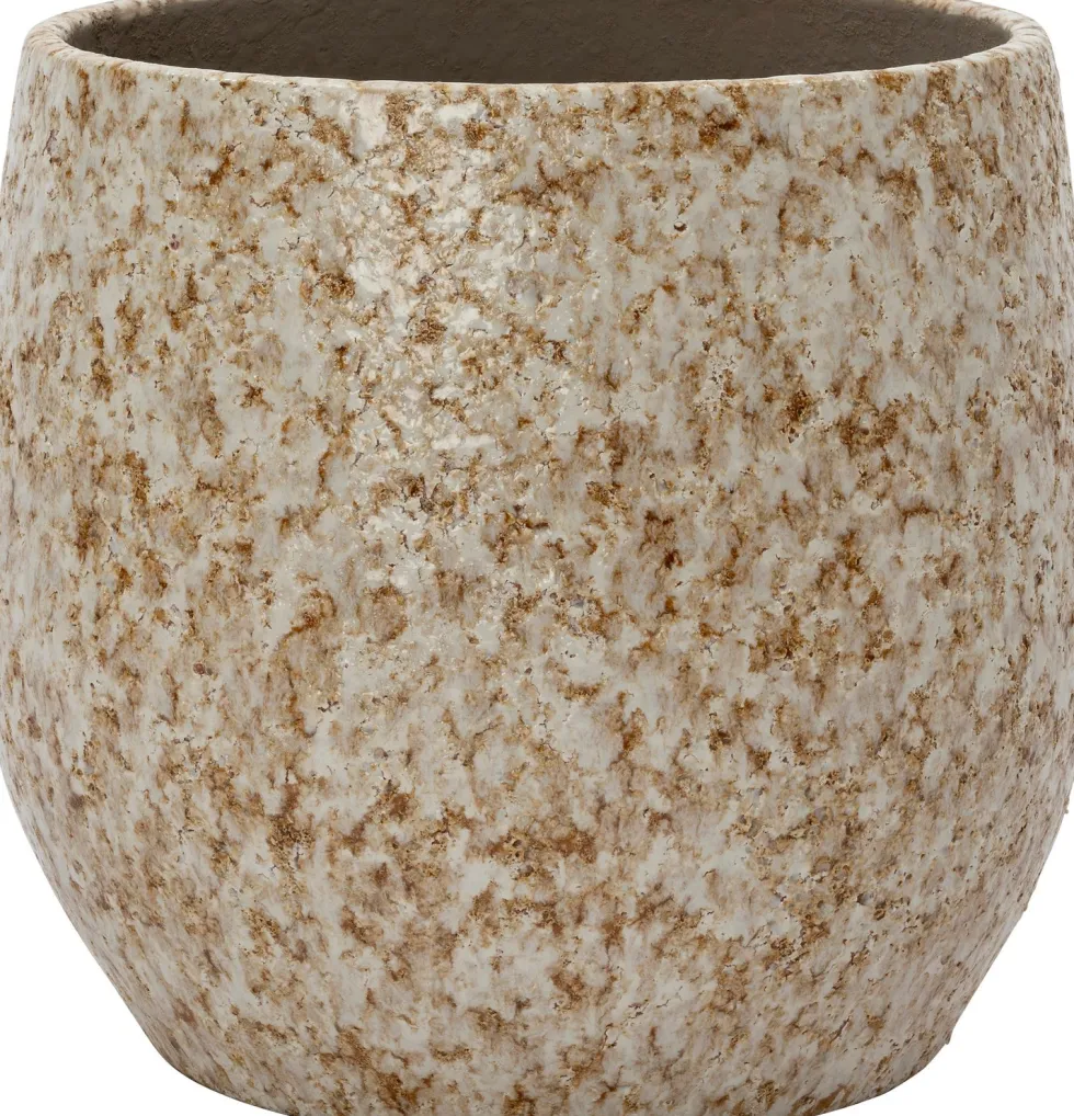 Intratuin bloempot Rida wit / bruin D 16 H 14 cm