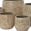 Intratuin bloempot Rida wit / bruin D 18 H 16 cm