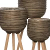 Intratuin bloempot riet grijs D 25 H 46 cm