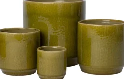 Intratuin bloempot Rijk groen D 14,5 H 14 cm