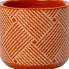 Intratuin bloempot Rory oranje / wit D 8 H 7 cm