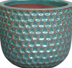 Intratuin bloempot Ruby turqouise D 36 H 31 cm