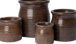 Intratuin bloempot Sandy bruin D 15 H 15 cm