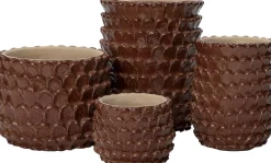 Intratuin bloempot Selby bruin D 13 H 10 cm
