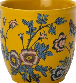 Intratuin bloempot Shaya geel D 13,5 H 13,5 cm