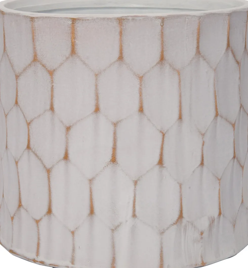 Intratuin bloempot Shiro wit D 16,5 H 14,5 cm