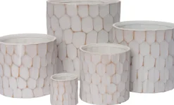 Intratuin bloempot Shiro wit D 18,5 H 17,5 cm