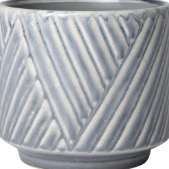 Intratuin bloempot Silv blauw D 13,5 H 12 cm