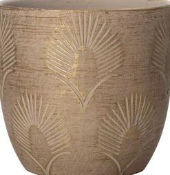 Intratuin bloempot Surya goud D 13,5 H 12,5 cm