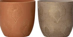 Intratuin bloempot Surya terracotta D 13,5 H 12,5 cm