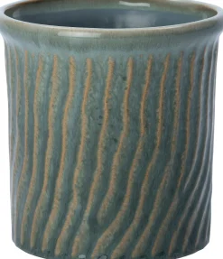 Intratuin bloempot Swirly groen D 15 H 15 cm