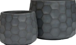 Intratuin bloempot Tarana grijs D 44,5 H 32,5 cm