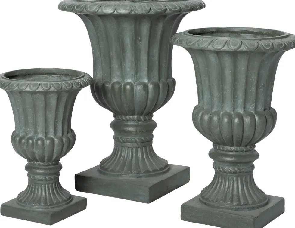 Intratuin bloempot Tilda reliëf grijs D 44 H 62,5 cm