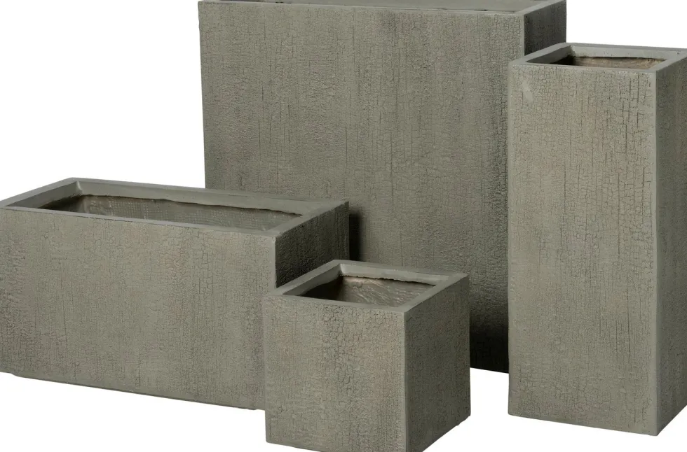 Intratuin bloempot Tino grijs 99 x 46 x 46 cm