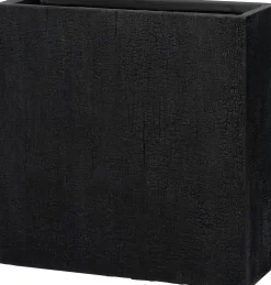 Intratuin bloempot Tino zwart 65 x 22 x 65 cm