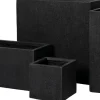 Intratuin bloempot Tino zwart 79 x 37 x 37 cm