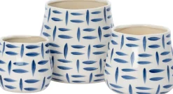 Intratuin bloempot Tola wit / blauw D 11 H 9,5 cm