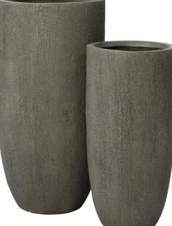 Intratuin bloempot Tom grijs D 35,5 H 69,5 cm