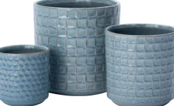 Intratuin bloempot Torre blauw D 15 H 15 cm