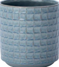 Intratuin bloempot Torre blauw D 19,5 H 19 cm