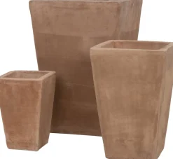 Intratuin bloempot Usain bruin 34 x 34 x 50 cm